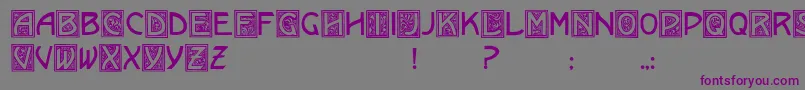 Kramer Font – Purple Fonts on Gray Background