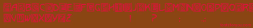 Kramer Font – Red Fonts on Brown Background