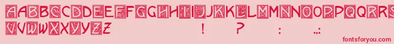 Kramer Font – Red Fonts on Pink Background