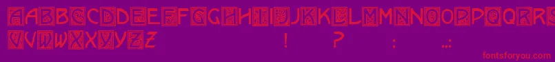 Kramer Font – Red Fonts on Purple Background