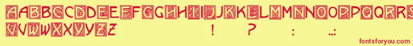 Kramer Font – Red Fonts on Yellow Background