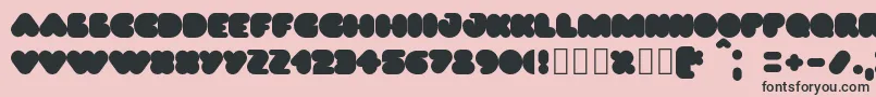 Puff02 Font – Black Fonts on Pink Background
