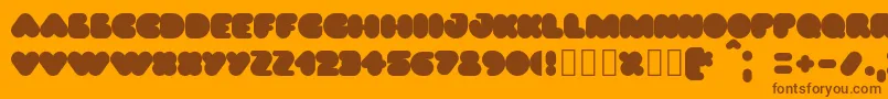 Puff02 Font – Brown Fonts on Orange Background