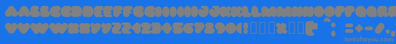 Puff02 Font – Gray Fonts on Blue Background