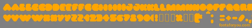 Puff02 Font – Orange Fonts on Gray Background