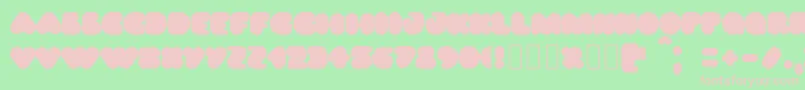 Puff02 Font – Pink Fonts on Green Background