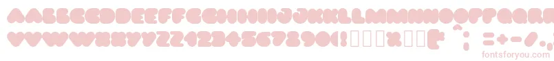 Puff02 Font – Pink Fonts on White Background