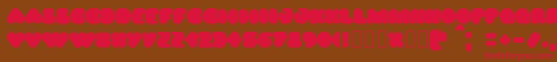 Puff02 Font – Red Fonts on Brown Background