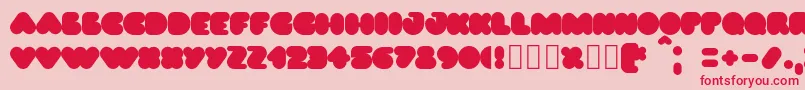 Puff02 Font – Red Fonts on Pink Background