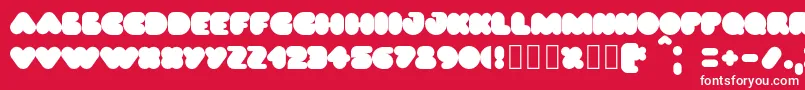 Puff02 Font – White Fonts on Red Background