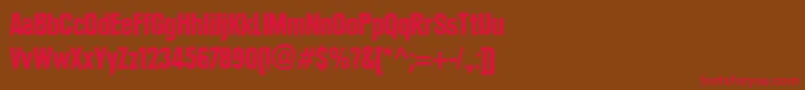 PlakLtBlackCondensed Font – Red Fonts on Brown Background