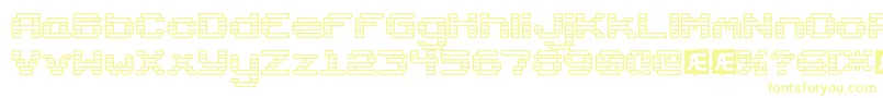 GaposisOutlineBrk Font – Yellow Fonts on White Background