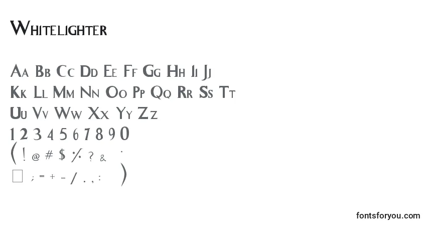 Police Whitelighter - Alphabet, Chiffres, Caractères Spéciaux