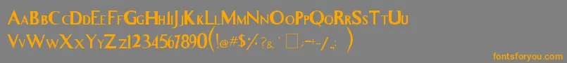 Whitelighter Font – Orange Fonts on Gray Background