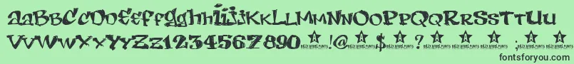 Lemonb Font – Black Fonts on Green Background