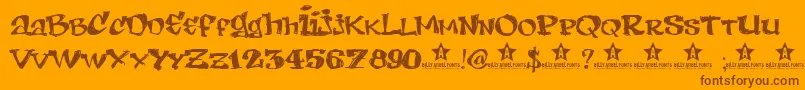 Lemonb Font – Brown Fonts on Orange Background