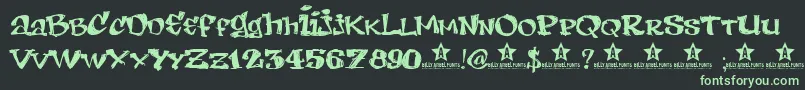 Шрифт Lemonb – зелёные шрифты на чёрном фоне