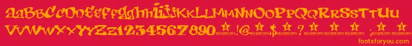 Lemonb Font – Orange Fonts on Red Background