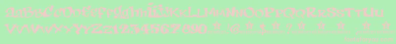 Lemonb Font – Pink Fonts on Green Background