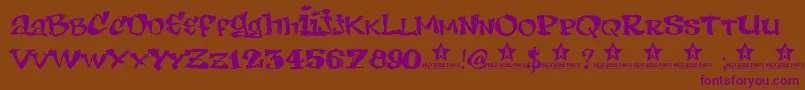 Lemonb Font – Purple Fonts on Brown Background