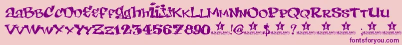 Lemonb Font – Purple Fonts on Pink Background
