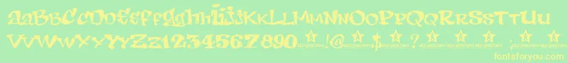 Lemonb Font – Yellow Fonts on Green Background