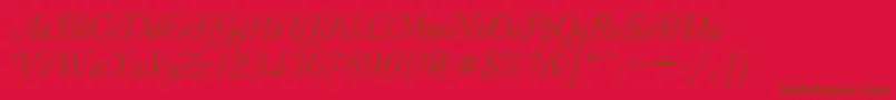 Czcionka DecorRegular – brązowe czcionki na czerwonym tle