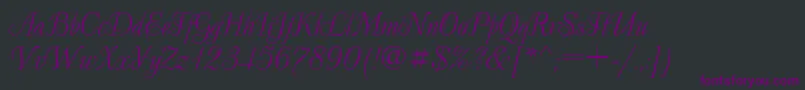 DecorRegular Font – Purple Fonts on Black Background