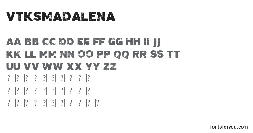 Schriftart VtksMadalena – Alphabet, Zahlen, spezielle Symbole