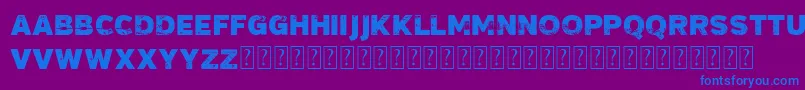 Шрифт VtksMadalena – синие шрифты на фиолетовом фоне