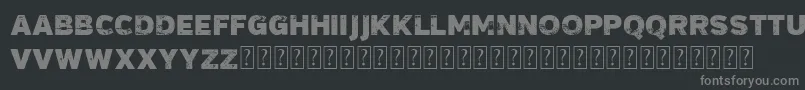 フォントVtksMadalena – 黒い背景に灰色の文字