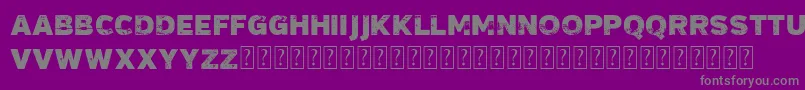 VtksMadalena-fontti – harmaat kirjasimet violetilla taustalla