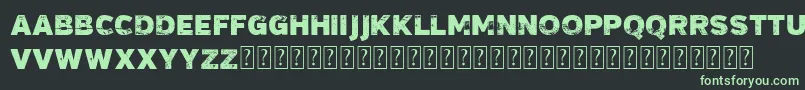 VtksMadalena Font – Green Fonts on Black Background