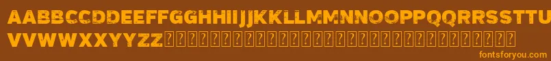 VtksMadalena Font – Orange Fonts on Brown Background