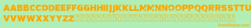 VtksMadalena Font – Orange Fonts on Green Background
