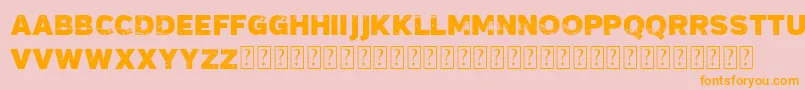 VtksMadalena Font – Orange Fonts on Pink Background