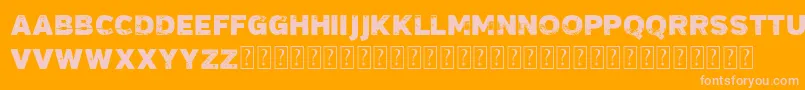 VtksMadalena Font – Pink Fonts on Orange Background