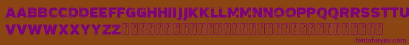 VtksMadalena Font – Purple Fonts on Brown Background