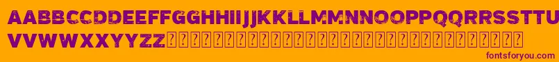 VtksMadalena Font – Purple Fonts on Orange Background