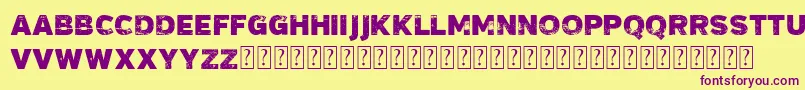 VtksMadalena Font – Purple Fonts on Yellow Background