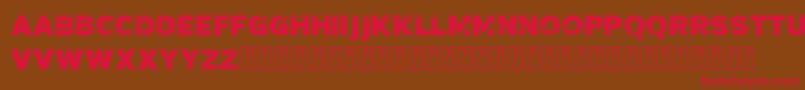 VtksMadalena Font – Red Fonts on Brown Background