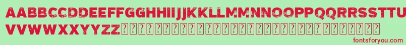 Шрифт VtksMadalena – красные шрифты на зелёном фоне