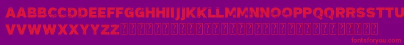 VtksMadalena-Schriftart – Rote Schriften auf violettem Hintergrund
