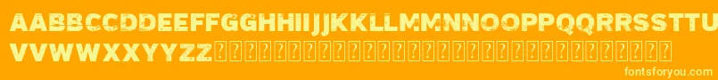 Шрифт VtksMadalena – жёлтые шрифты на оранжевом фоне