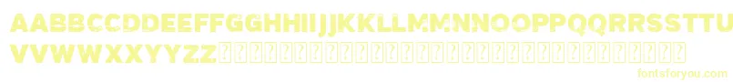 Шрифт VtksMadalena – жёлтые шрифты на белом фоне