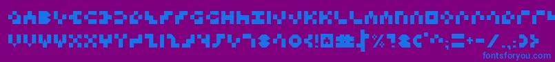 Keystone Font – Blue Fonts on Purple Background