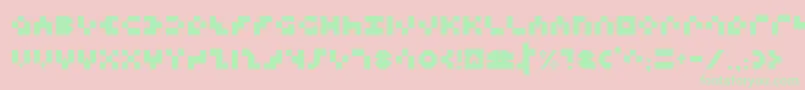 Keystone Font – Green Fonts on Pink Background