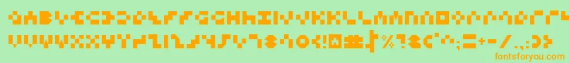 Keystone Font – Orange Fonts on Green Background