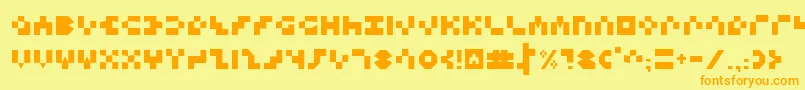 Keystone Font – Orange Fonts on Yellow Background