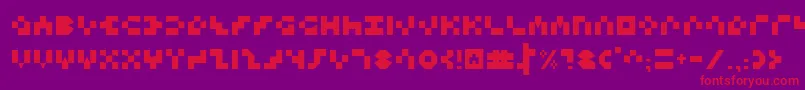 Keystone Font – Red Fonts on Purple Background